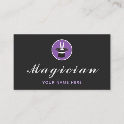 Magician Rabbit in a Magic Hat Social Media Icons  Business Card