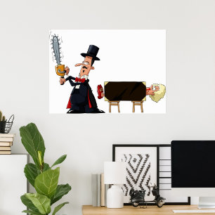 Magician Sawing Woman in Half Poster