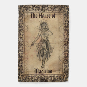Magician Tarot card art personaliseable Garden Flag