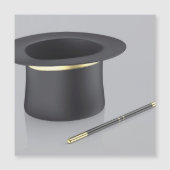 Magician top hat and magic wand (Front)