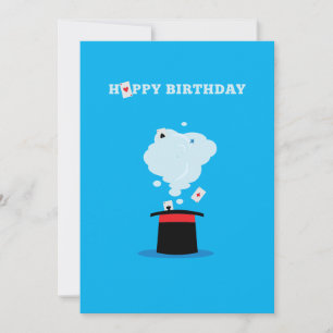 Magician Top Hat & Playing Cards Birthday