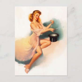 Magician's Assistant Pin Up Art Postcard by Pin_Up_Art at Zazzle