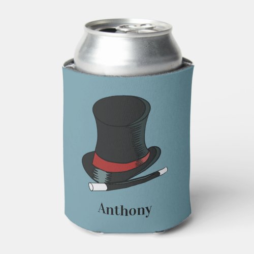 Magicians Hat and Magic Wand Personalized Can Cooler