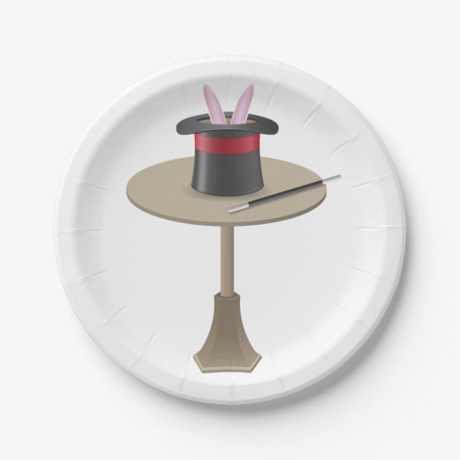 Magicians Rabbit In A Hat Paper Plates (Front)