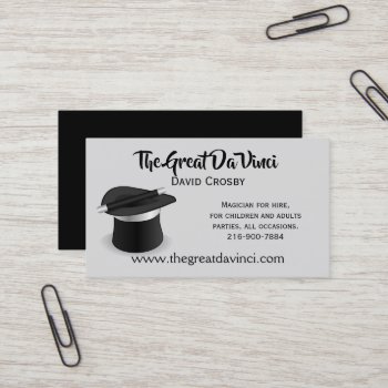 Magicians Top Hat Business Card by Hannahscloset at Zazzle