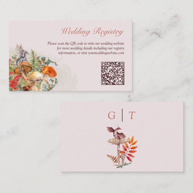 Magick Mushrooms and Dragons Enclosure Card (Front/Back)