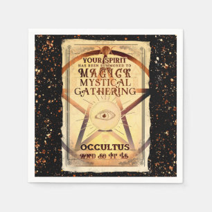 Magick Mystical Gathering Fortune Teller Eye Party Napkins