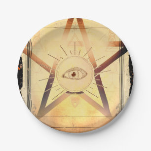 Magick Mystical Gathering Fortune Teller Eye Party Paper Plates