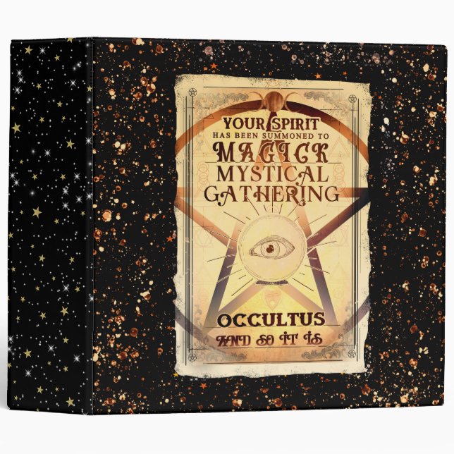 Magick Mystical Gathering Magic Fortune Teller Eye 3 Ring Binder (Front/Spine)