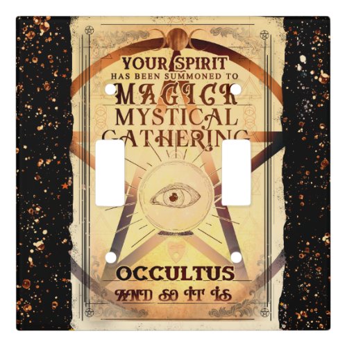 Magick Mystical Gathering Magic Fortune Teller Eye Light Switch Cover