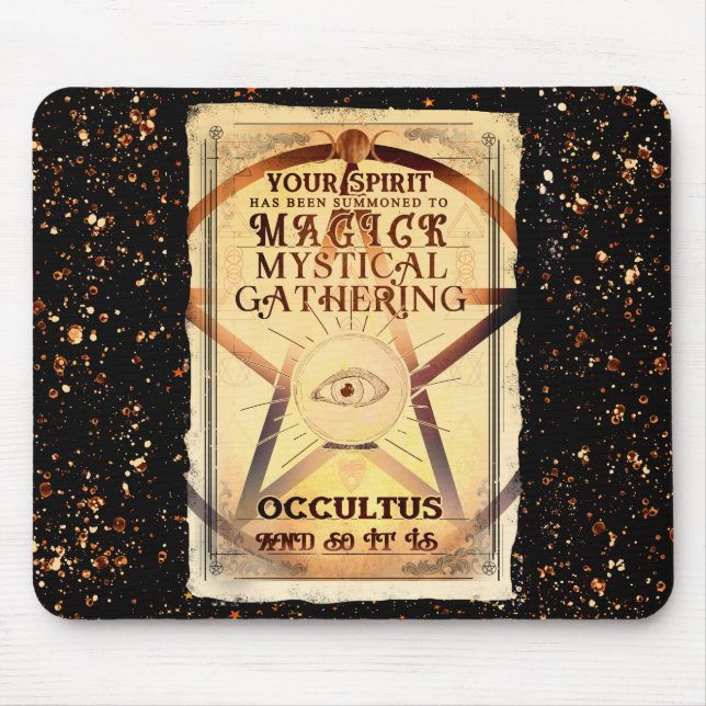 Magick Mystical Gathering Magic Fortune Teller Eye Mouse Pad (Front)