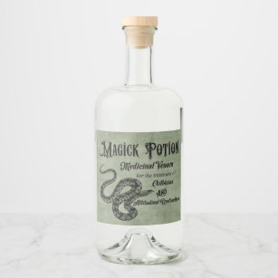 Magick Potion Liquor Bottle Label
