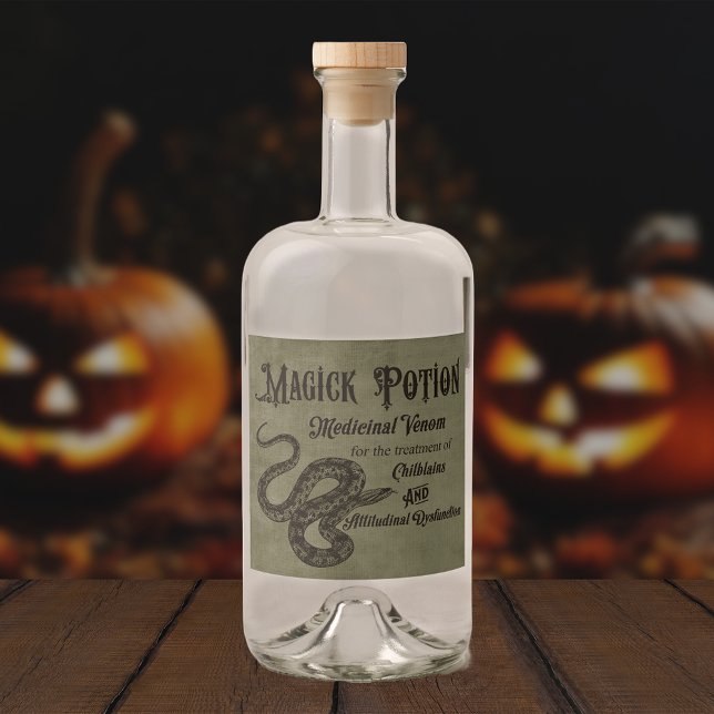 Magick Potion Liquor Bottle Label (Creator Uploaded)