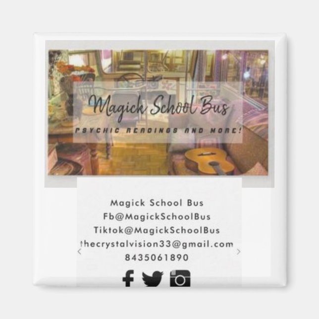 Magick School Bus Magnet  (Front)
