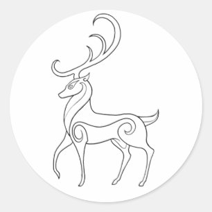 Magick - Stag Classic Round Sticker