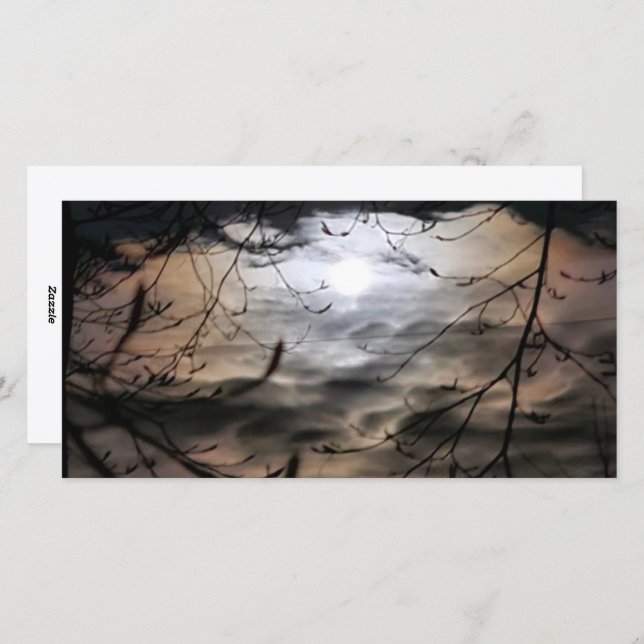 Magickal Moonscape (blank inside) Holiday Card (Front/Back)
