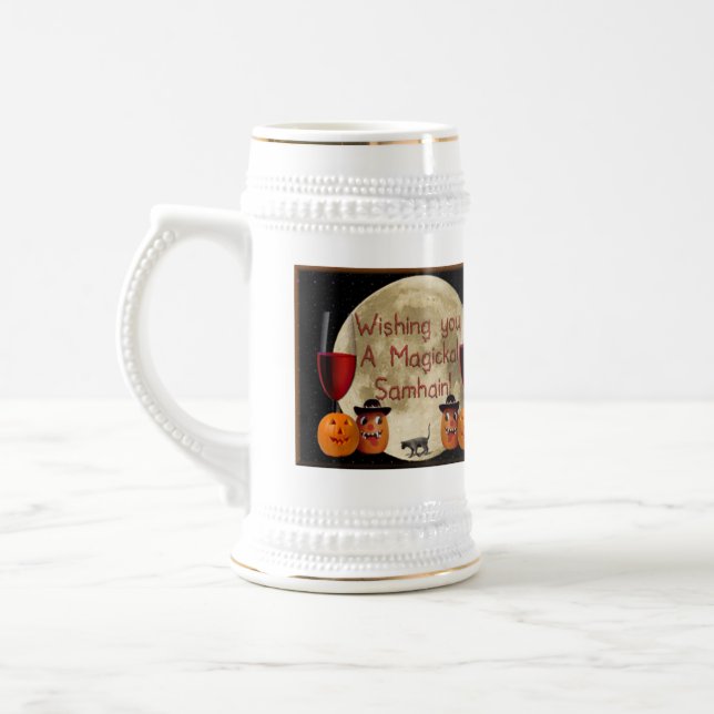 Magickal Samhain Beer Stein (Left)