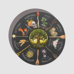 Magickal Wheel of the Year Car Magnet