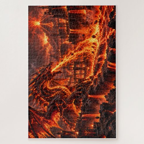 Magma Dragon - Volcanic Kingdom Jigsaw Puzzle