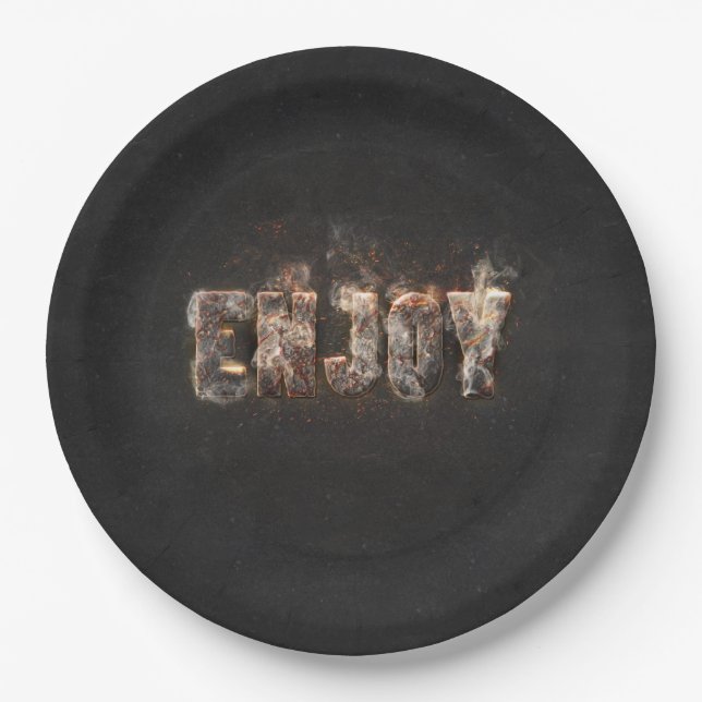 Magma Effect Paper Plates (Front)