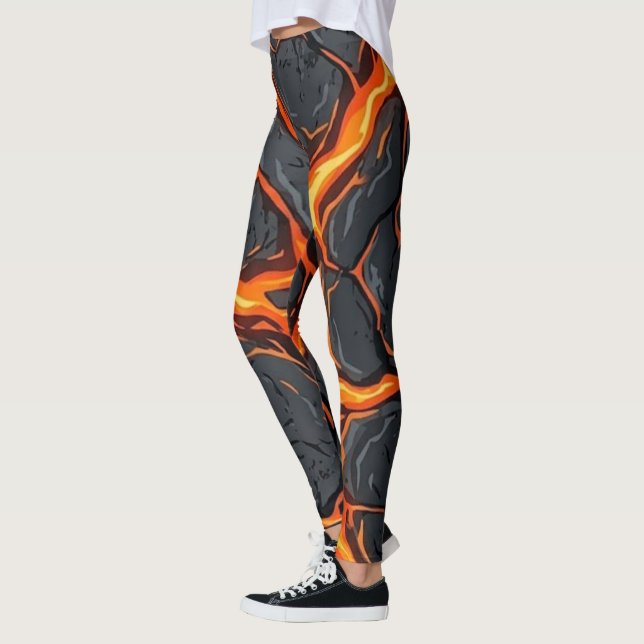 Magma Fissure Leggings - Pulse Pattern Womens  (Left)