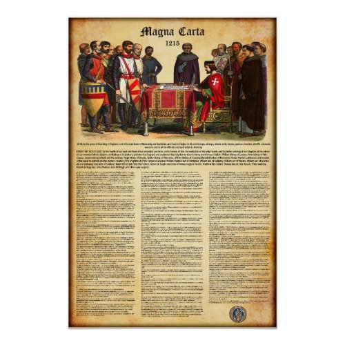 MAGNA CARTA 1215 _ English Text Poster