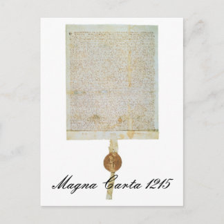Magna Carta Libertatum - 1215 Postcard