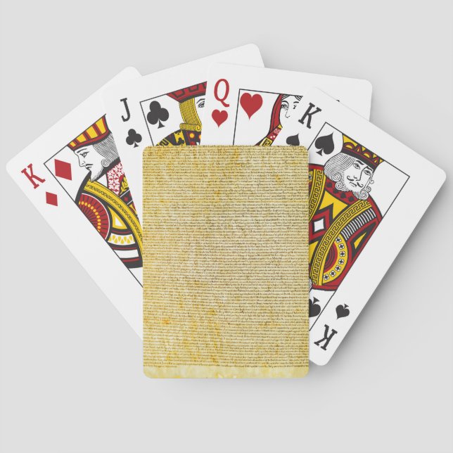 Magna Carta text Poker Cards (Back)