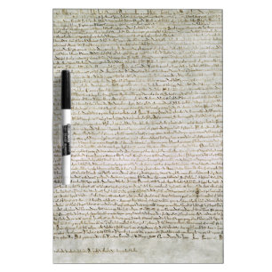 Magna Carta the Charter of Liberties 1215 Dry Erase Board