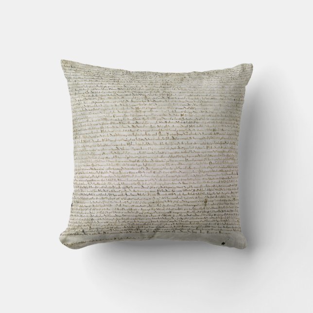 Magna Carta the Charter of Liberties 1215 Throw Pillow (Front)
