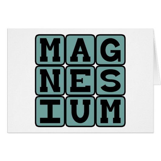 Magnesium, Chemical Element Cards (Front Horizontal)