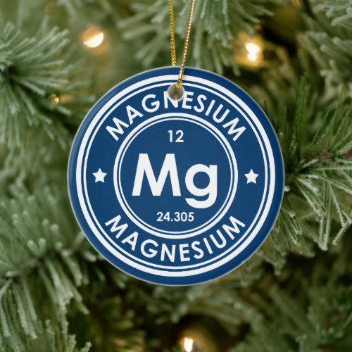 Magnesium Element Blue Ceramic Ornament