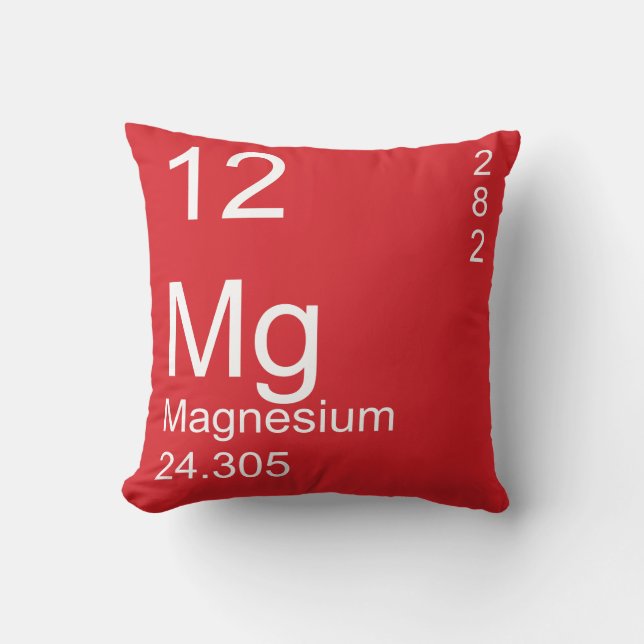 Magnesium Throw Pillow (Front)