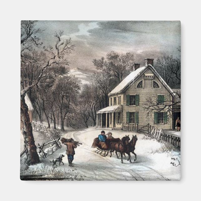 Magnet - American Homestead Winter (Front)
