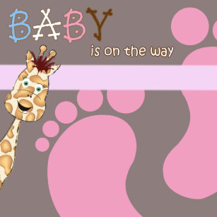Baby Shower Invitation Refrigerator Magnets Zazzle Magnet Baby Shower Invitation Bare Feet Giraffe