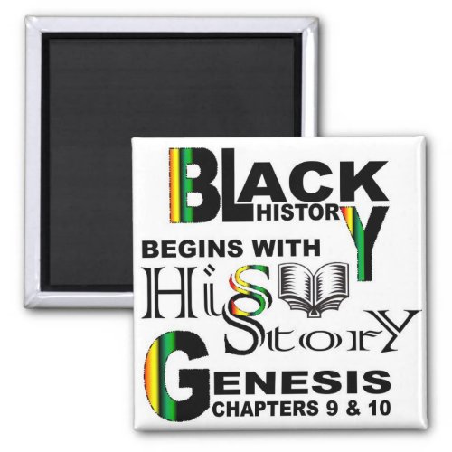 Magnet_Black History Begins With HiSStory Magnet