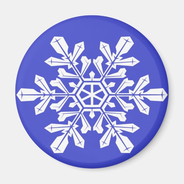 Magnet Blue Snow Flake (Front)