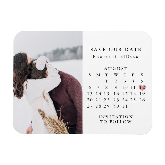 Magnet Calendar Save the Date Zazzle com