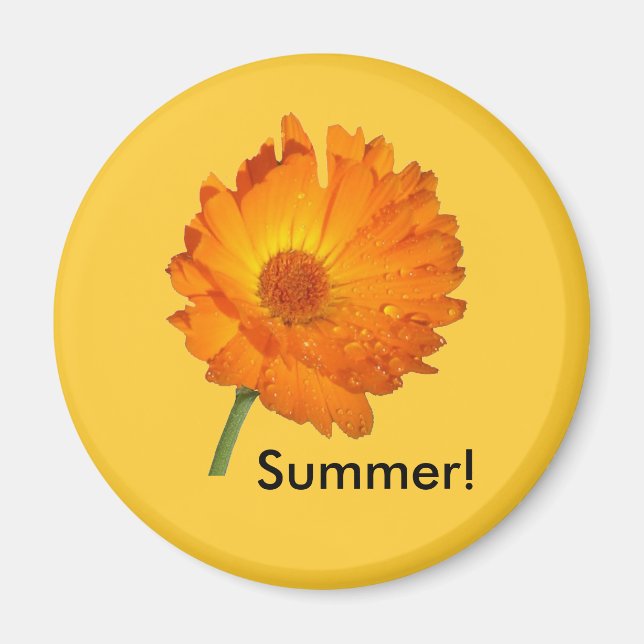 Magnet - Calendula on Stem (Front)