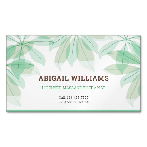 Magnet Card Massage Therapist Service
