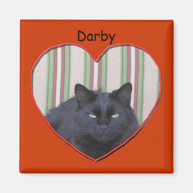 Magnet - Cat in Heart Shaped Frame (Front)