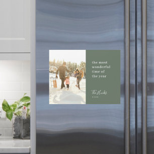 Magnet Christmas Card Magnetic Holiday Photo