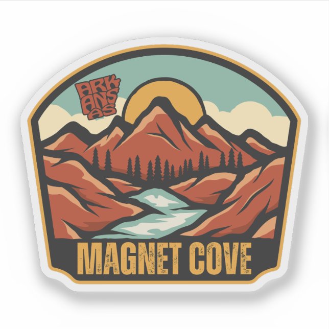Magnet Cove, Arkansas  Sticker (Front)