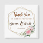 Magnet Customizable Wedding Favor For Guest<br><div class="desc">Magnet Customizable Wedding Favor For Guest with saying Thank You for celebrating our special day with customizable name of bride and groom and also the date</div>