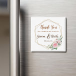 Magnet Customizable Wedding Favor For Guest<br><div class="desc">Magnet Customizable Wedding Favor For Guest with saying Thank You for celebrating our special day with customizable name of bride and groom and also the date</div>