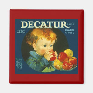 MAGNET ~ DECATUR IDAHO APPLES VINTAGE FRUIT LABEL