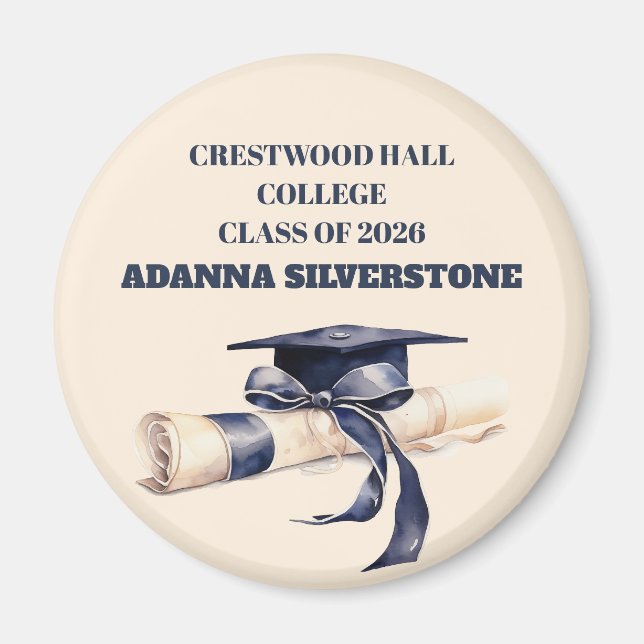 Magnet-Editable Graduation Keepsake Magnet (Front)
