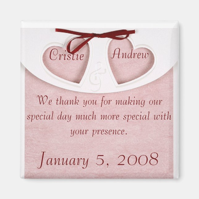 Magnet Elegant Wedding Favor- Personalize it! (Front)