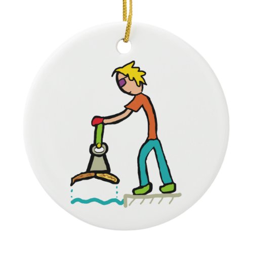 Magnet Fishing Ceramic Ornament