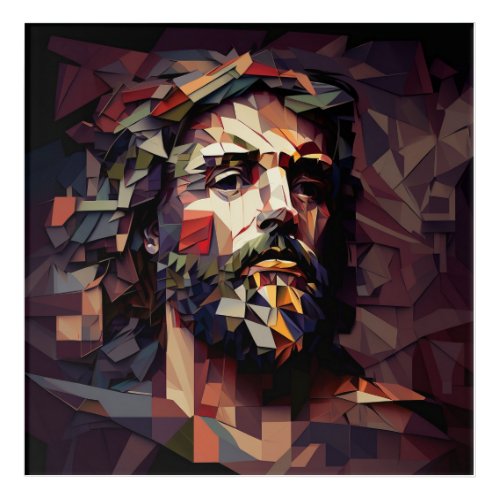 Magnet Flexible Jsus Christ cubisme Acrylic Print